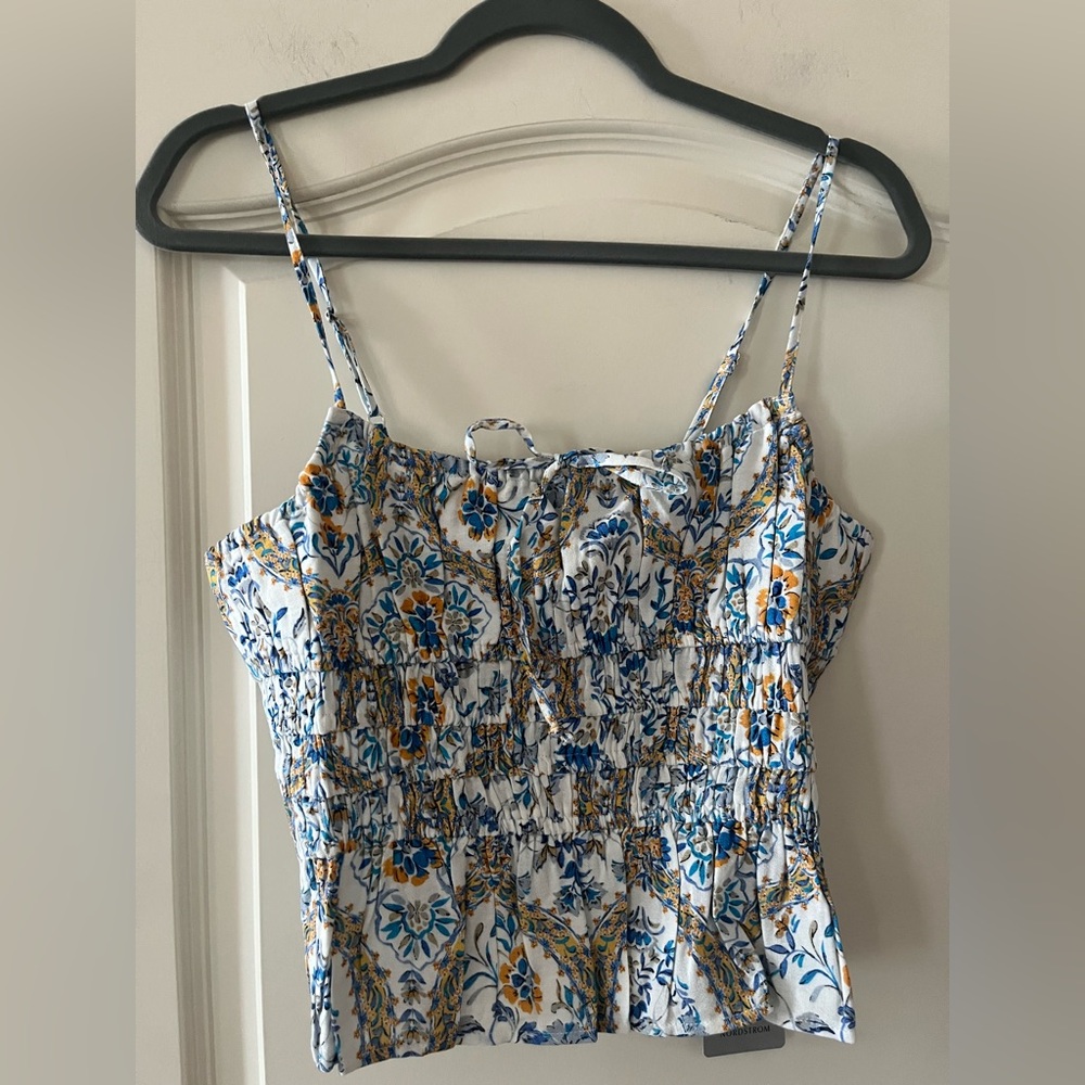 NSR Multi color Cotton Camisole Top with Adjustable Straps & Stretch Size med